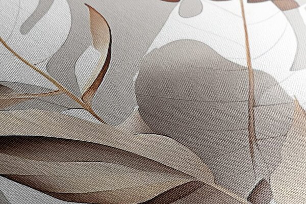 Πίνακας σε καμβά μινιμαλιστικά χάλκινα φύλλα
