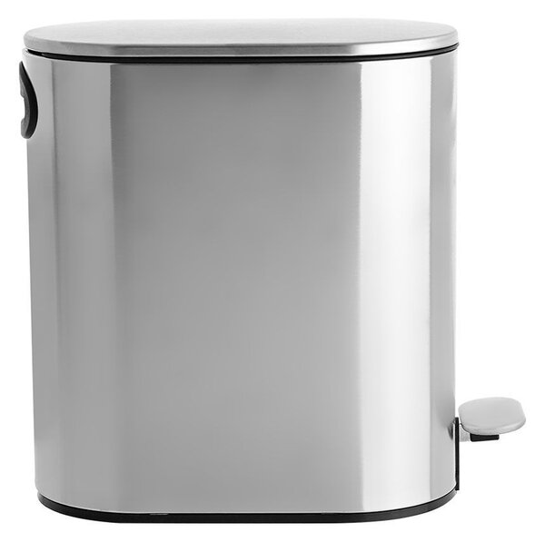 Κάδος Απορριμμάτων Μπάνιου (14x28x31) Estia 5lt Slim Inox Matt 02-5542