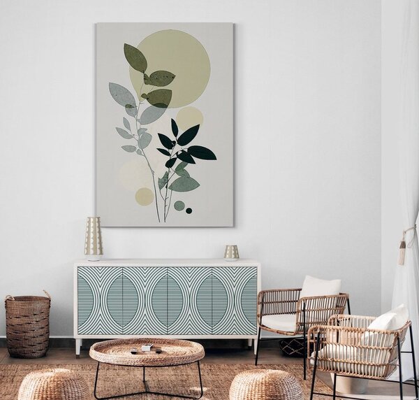 Πίνακας σε καμβά φυτά σε boho εκτέλεση