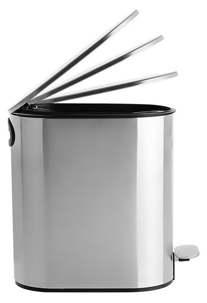 Κάδος Απορριμμάτων Μπάνιου (14x28x31) Estia 5lt Slim Inox Matt 02-5542