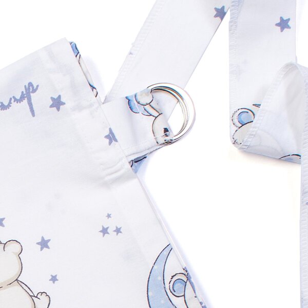 Κάλυμμα Θηλασμού (105x70) Dimcol Bear's Nest 03 White-Sky Blue