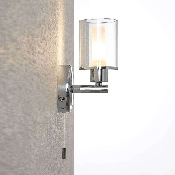 Lindby - Vinza Wall Lamp Chrome/Clear Lindby