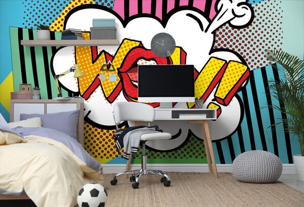 Αυτοκόλλητη ταπετσαρία σε στυλ pop art - WOW!