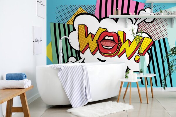 Αυτοκόλλητη ταπετσαρία σε στυλ pop art - WOW!