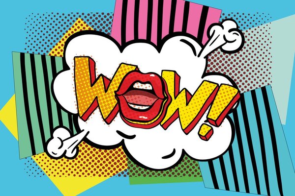 Αυτοκόλλητη ταπετσαρία σε στυλ pop art - WOW!