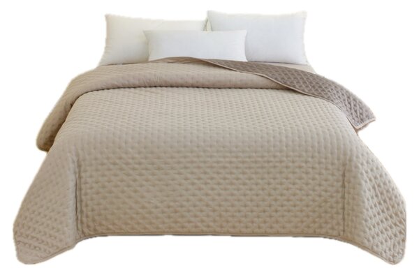 Κουβερλί 2 Όψεων (220x240) Hotel Ecru/Grey 100gsm 100% Microfiber