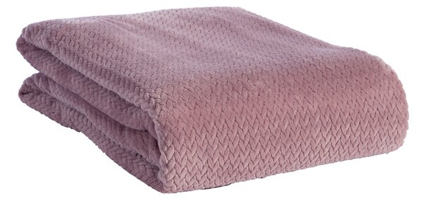 Κουβέρτα Fleece Μονή (160x220) Nef-Nef Homeware Worth Mauve