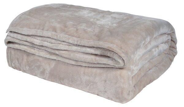 Κουβέρτα Fleece Μονή (160x220) Das Home Velour 1345 Beige