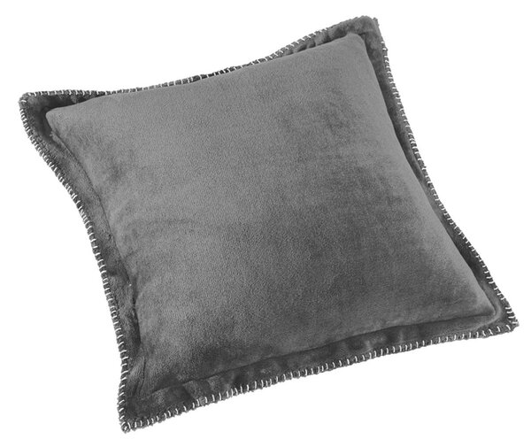 Κουβέρτα Fleece Υπέρδιπλη (220x240) + Διακοσμητική Μαξιλαροθήκη (Σετ) Guy Laroche Velvet Cement
