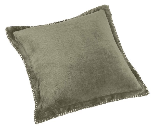Κουβέρτα Fleece Υπέρδιπλη (220x240) + Διακοσμητική Μαξιλαροθήκη (Σετ) Guy Laroche Velvet Khaki