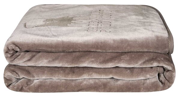 Κουβέρτα Βελουτέ Μονή (160x240) Greenwich Polo Club Essential 3497 Taupe