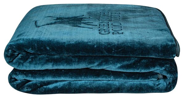 Κουβέρτα Βελουτέ Μονή (160x240) Greenwich Polo Club Essential 3498 Aquamarine