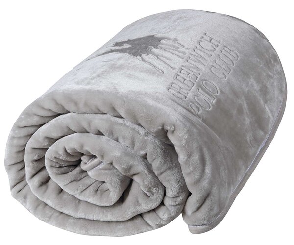 Κουβέρτα Βελουτέ Υπέρδιπλη (220x240) Greenwich Polo Club Essential 3442 Grey