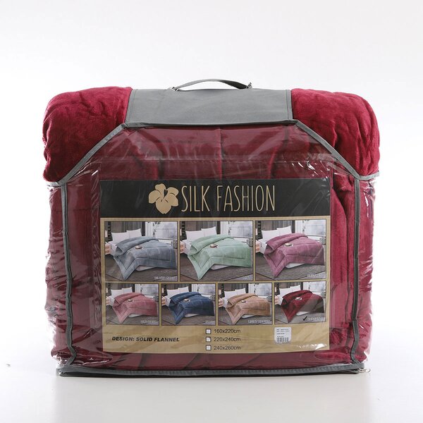Κουβερτοπάπλωμα Μονό (160x220) Silk Fashion Solid Burgundy