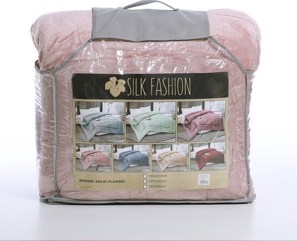 Κουβερτοπάπλωμα Μονό (160x220) Silk Fashion Solid Old Rose