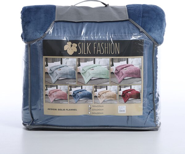 Κουβερτοπάπλωμα Μονό (160x220) Silk Fashion Solid Navy