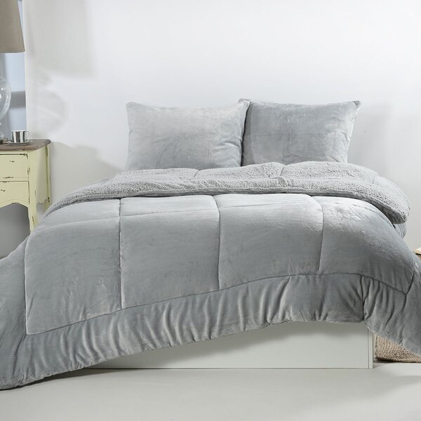 Κουβερτοπάπλωμα Υπέρδιπλο (220x240) Silk Fashion Solid Silver Grey