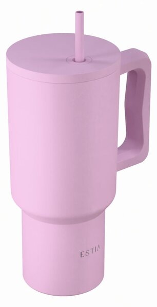 Κούπα Θερμός Με Λαβή & Καλαμάκι 900ml Estia Save The Aegean Tumbler Lavender 01-41472