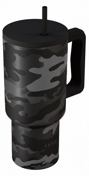 Κούπα Θερμός Με Λαβή & Καλαμάκι 900ml Estia Save The Aegean Tumbler Dark Camo 01-46163