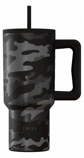 Κούπα Θερμός Με Λαβή & Καλαμάκι 900ml Estia Save The Aegean Tumbler Dark Camo 01-46163