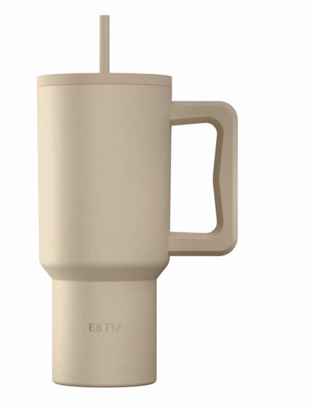 Κούπα Θερμός Με Λαβή & Καλαμάκι 900ml Estia Save The Aegean Tumbler Dune 01-41489