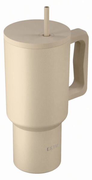 Κούπα Θερμός Με Λαβή & Καλαμάκι 900ml Estia Save The Aegean Tumbler Dune 01-41489