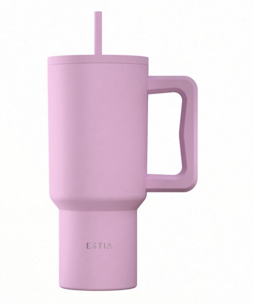 Κούπα Θερμός Με Λαβή & Καλαμάκι 900ml Estia Save The Aegean Tumbler Lavender 01-41472