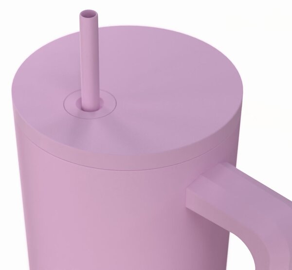 Κούπα Θερμός Με Λαβή & Καλαμάκι 900ml Estia Save The Aegean Tumbler Lavender 01-41472