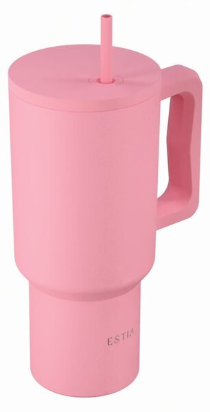 Κούπα Θερμός Με Λαβή & Καλαμάκι 900ml Estia Save The Aegean Tumbler Rose 01-41526