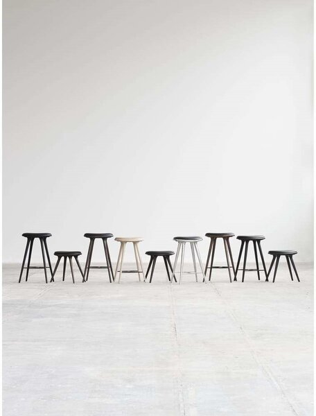 Mater - Low Stool H47 Dark Stained Beech Mater