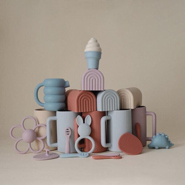 Κουτάλια Φαγητού (Σετ 2τμχ) Mushie Rose/Soft Lilac 66-102073