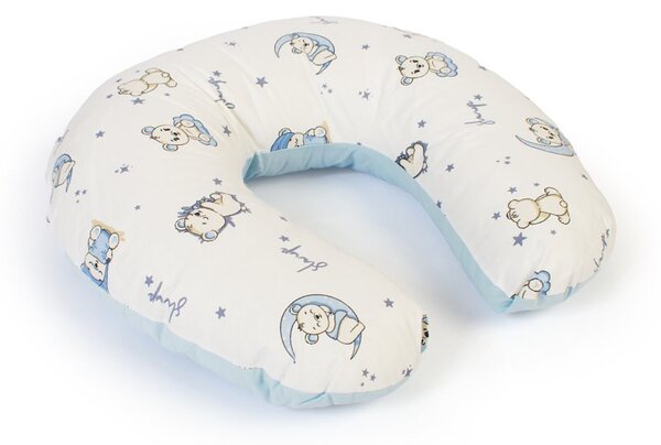 Μαξιλάρι Θηλασμού (60x50x15) Dimcol Bear's Nest 03 White-Sky Blue