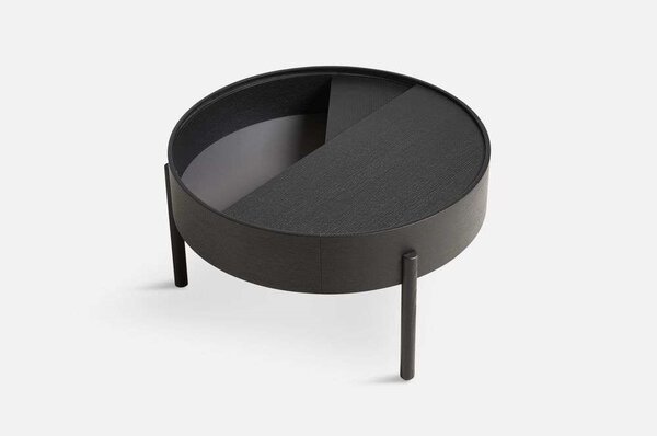 Woud - Arc Coffee Table Ø66 Black Ash Woud