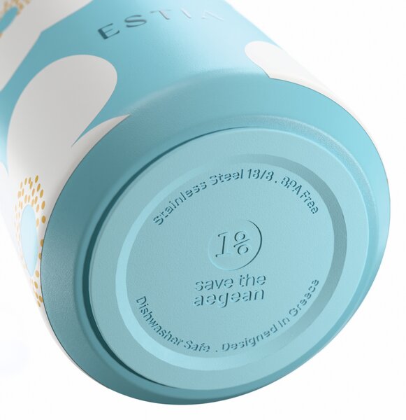 Μπουκάλι Θερμός 500ml Estia Save The Aegean Flow Blue Daisy 01-42189