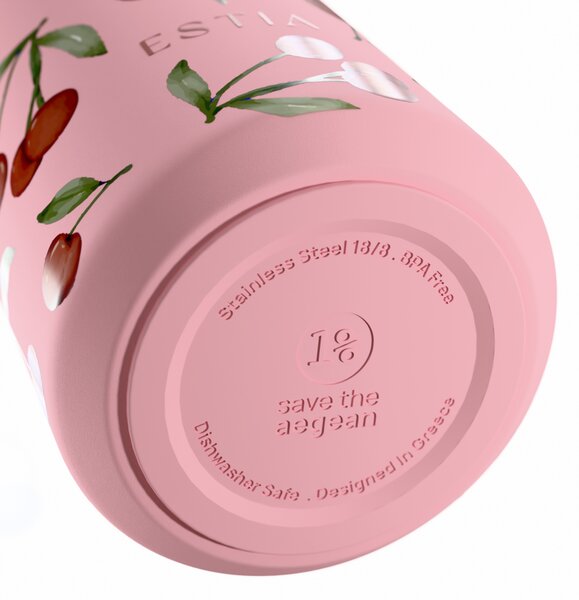 Μπουκάλι Θερμός 500ml Estia Save The Aegean Flow Cherry Rose 01-41991