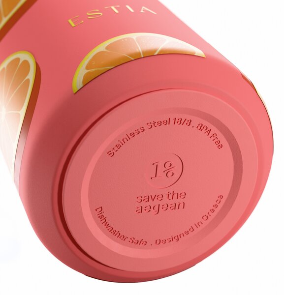Μπουκάλι Θερμός 500ml Estia Save The Aegean Flow Orange Pop 01-42165
