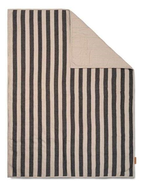 Ferm LIVING - Grand Quilted Blanket Sand/Black ferm LIVING