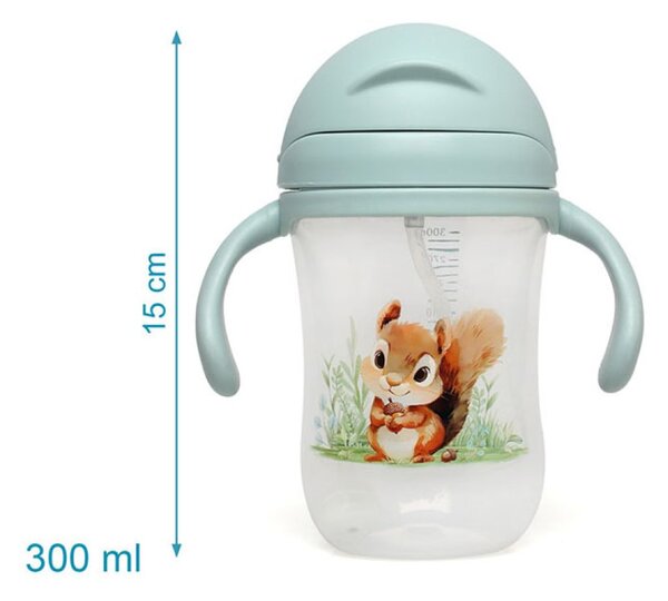 Παγούρι 300ml Με Καλαμάκι Kiokids Σκιουράκι 6335