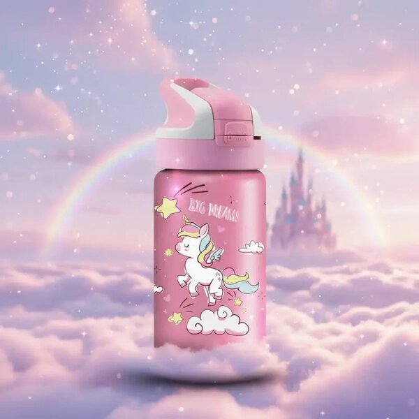 Παγούρι - Θερμός 350ml Με Καλαμάκι Laken Uni Dreams