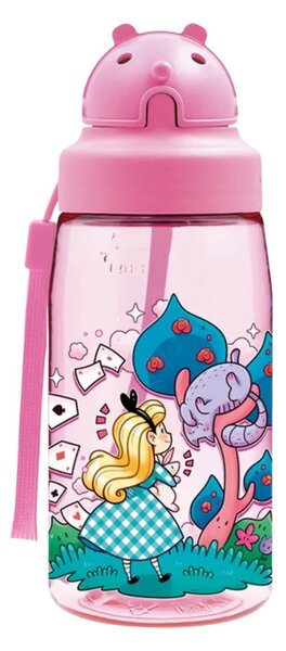 Παγούρι 450ml Με Καλαμάκι Laken Alice in Wonderland
