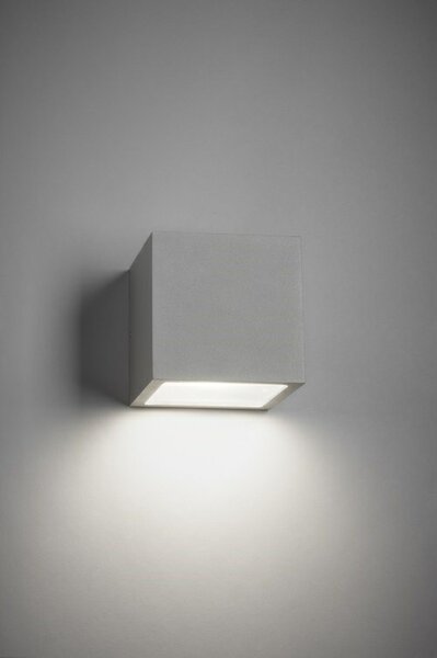 LIGHT-POINT - Cube LED Επιτοίχια φωτιστικά εξωτερικού χώρου XL 3000K Down Ασημένιο Light-Poi