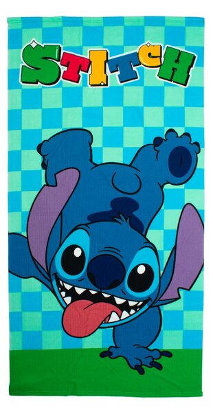 Παιδική Πετσέτα Θαλάσσης Microfiber (70x140) Dimcol Lilo & Stitch 186 Aqua-Sky Blue