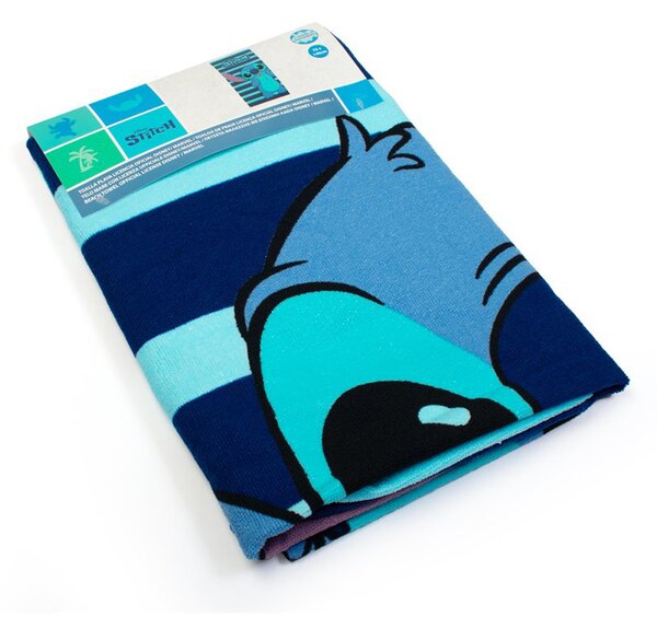 Παιδική Πετσέτα Θαλάσσης Microfiber (70x140) Dimcol Lilo & Stitch 187 Dark Blue