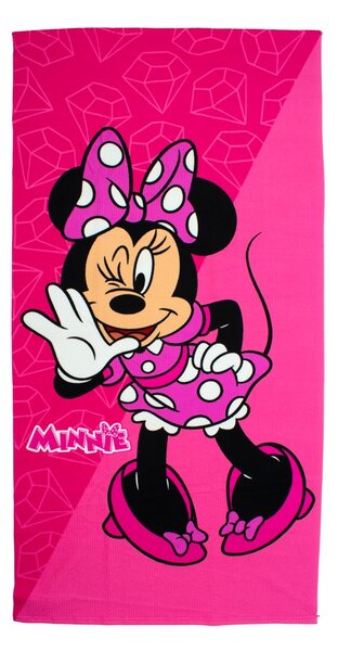 Παιδική Πετσέτα Θαλάσσης Microfiber (70x140) Dimcol Minnie 269 Fuchsia-Pink