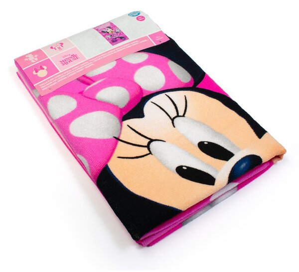 Παιδική Πετσέτα Θαλάσσης Microfiber (70x140) Dimcol Minnie 181 Fuchsia-Pink