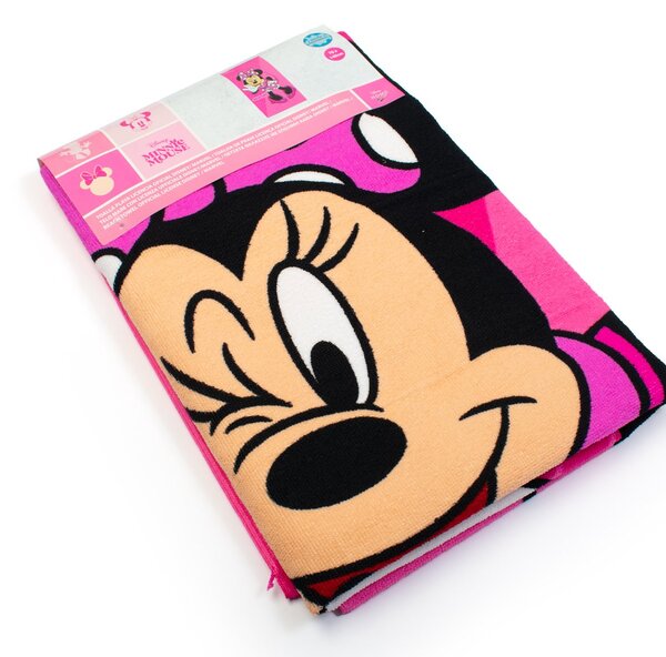 Παιδική Πετσέτα Θαλάσσης Microfiber (70x140) Dimcol Minnie 269 Fuchsia-Pink