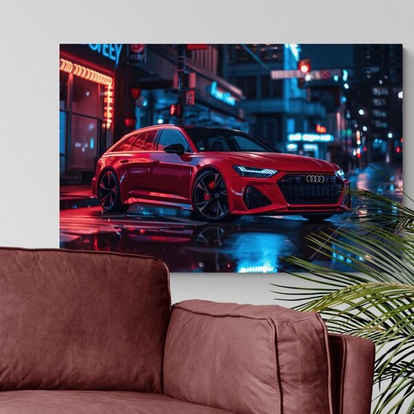 Πίνακας σε καμβά κόκκινο Audi - RS6 Legacy Edition
