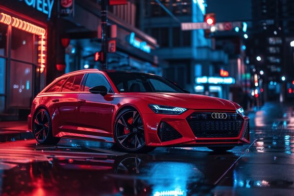 Πίνακας σε καμβά κόκκινο Audi - RS6 Legacy Edition