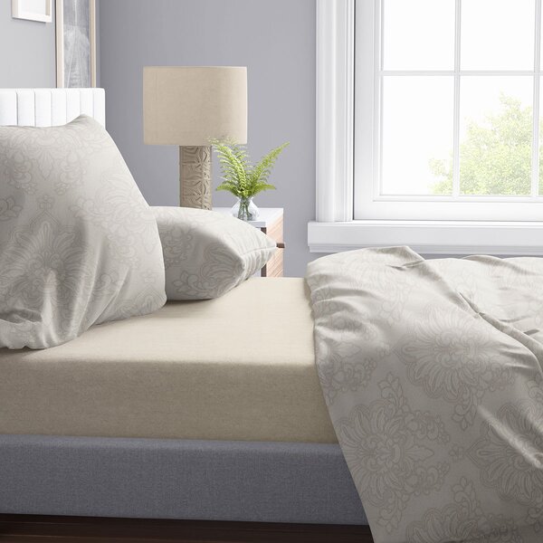 Σεντόνια Μονά (Σετ 160x240) Dimcol Άρτεμις 702 Beige