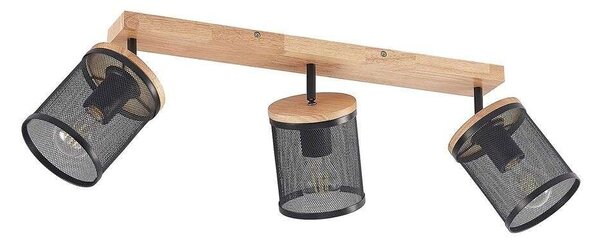 Lindby - Kiriya 3 Ceiling Lamp Black/Wood Lindby